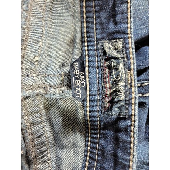 Silver Aiko Baby Boot Distressed Jeans - 27 x 33 - Picture 7 of 8